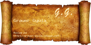 Grauer Gyula névjegykártya